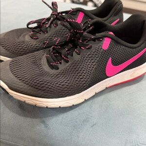 Nike Black and Pink Running Shoes